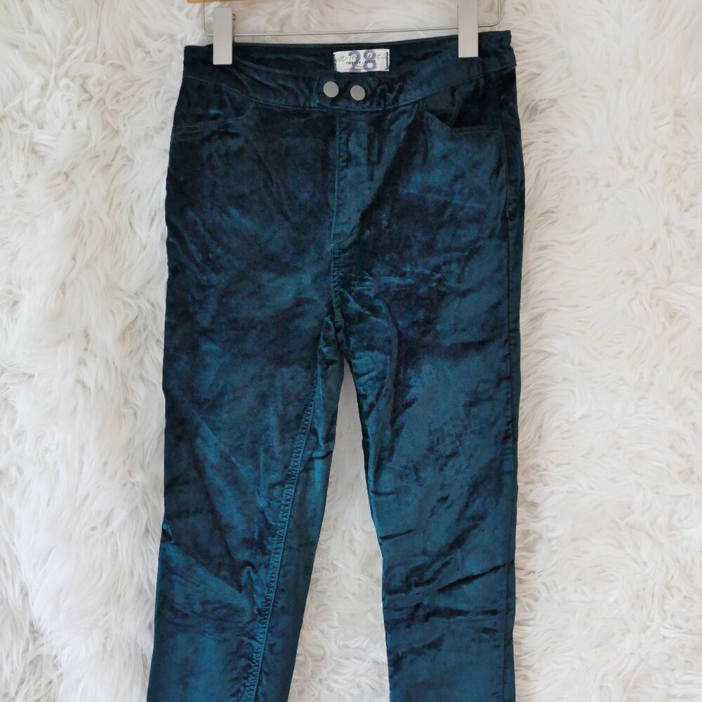 We The Free, Free People, Teal Velour Pant, size 28